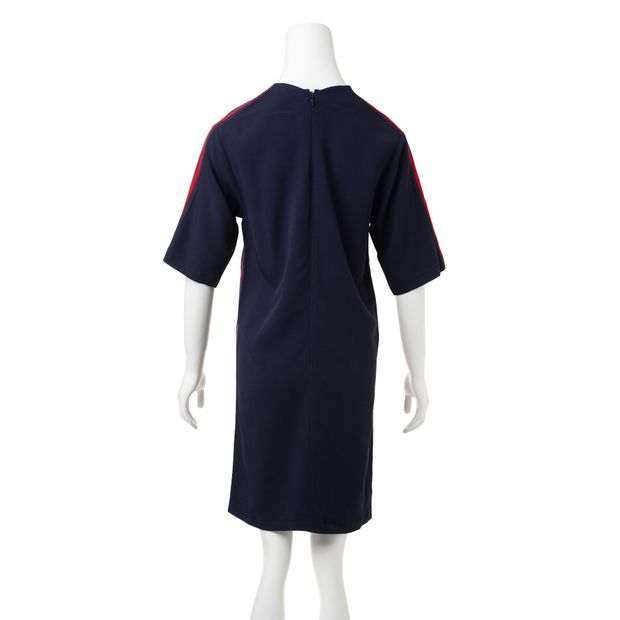 Shift Dress with Red Stripe