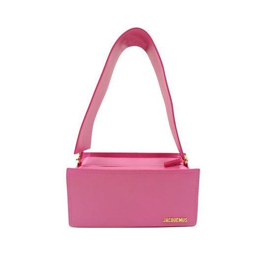 Jacquemus Le rectangle Tote Bag in Pink Leather