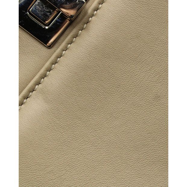 Fendi Peekaboo Mini Bag in Taupe Leather