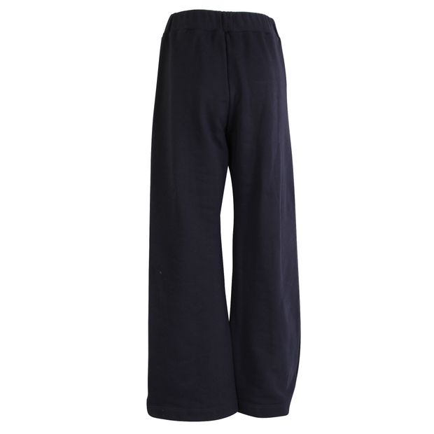 Poplin-Trimmed Cotton-Jersey Wide-Leg Pants