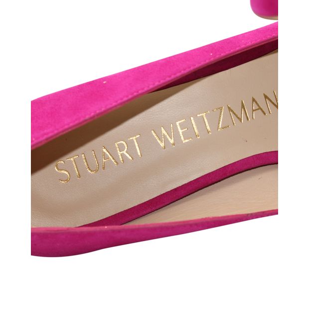 Stuart Weitzman Stuart 75 Pumps in Pink Suede