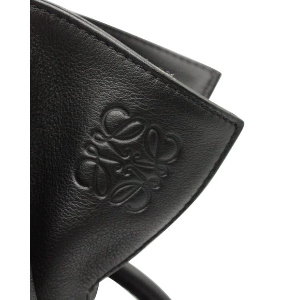 Loewe Flamenco Clutch in Black Calfskin Leather
