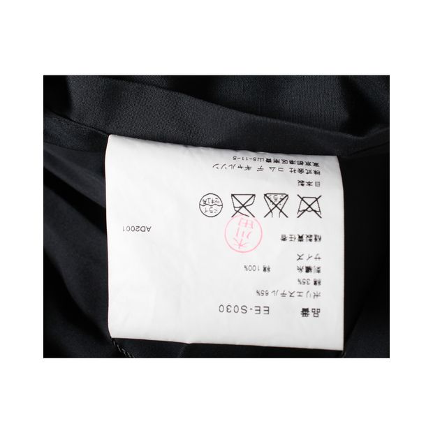Comme Des Garcons Pleated Midi Skirt in Black Polyester