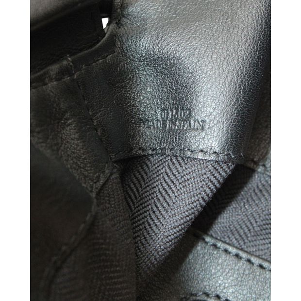 Loewe Flamenco Clutch in Black Calfskin Leather