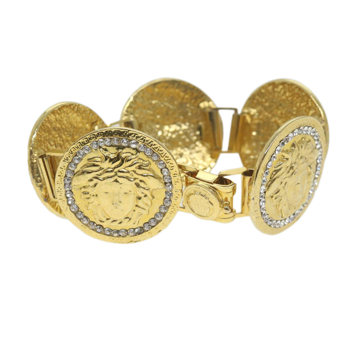 Versace Bracelet Gold Auth Am5625