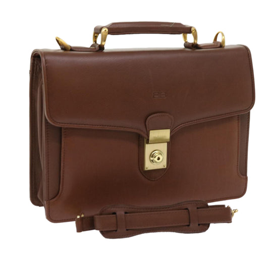 Balenciaga Shoulder Bag Leather 2way Brown Auth Bs8363