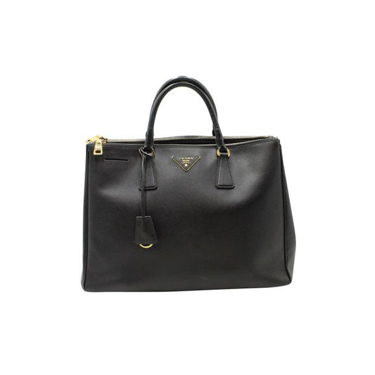 Prada Galleria Large Tote Bag in Black Saffiano Lux Leather