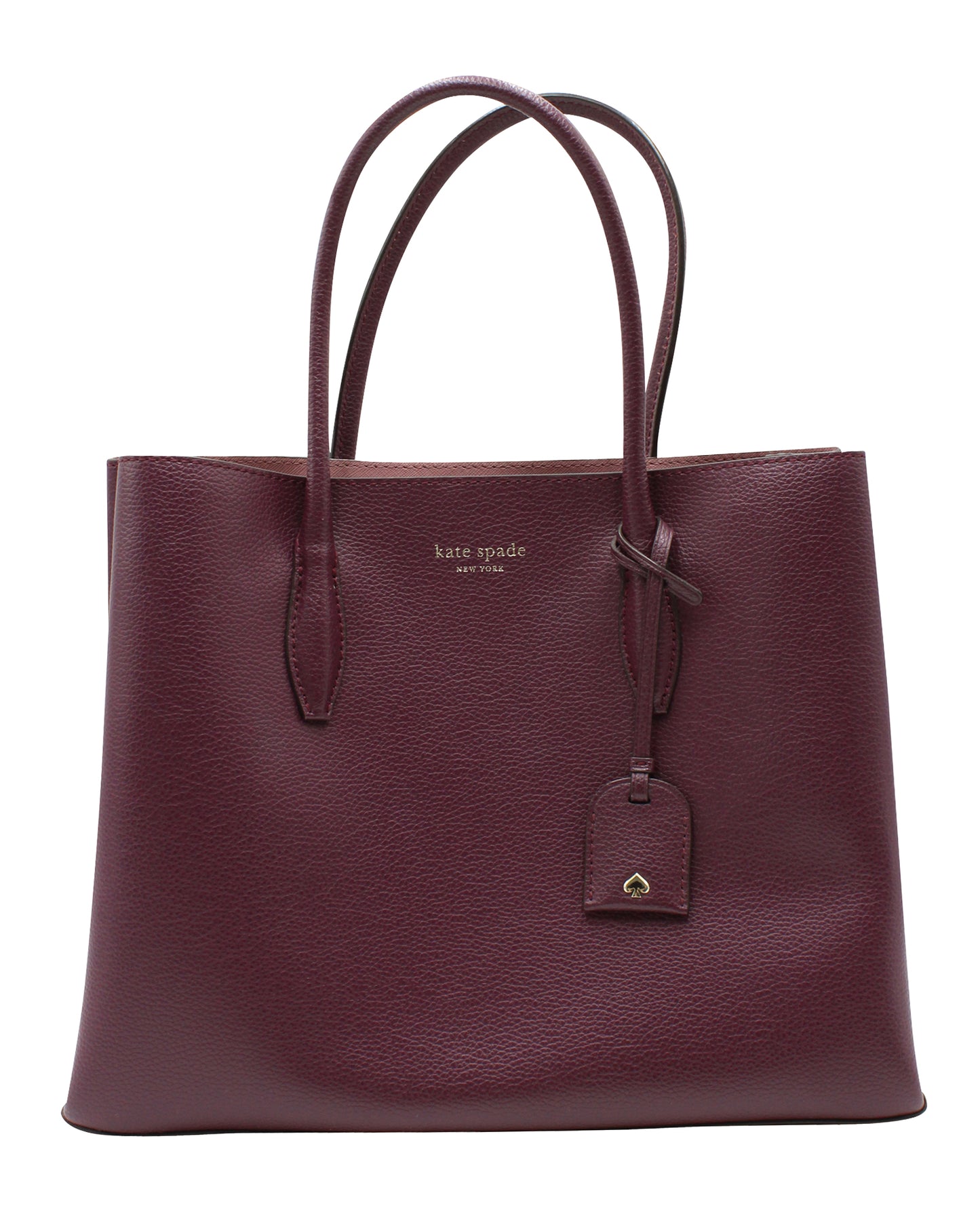 Purple Grained Leather Tote