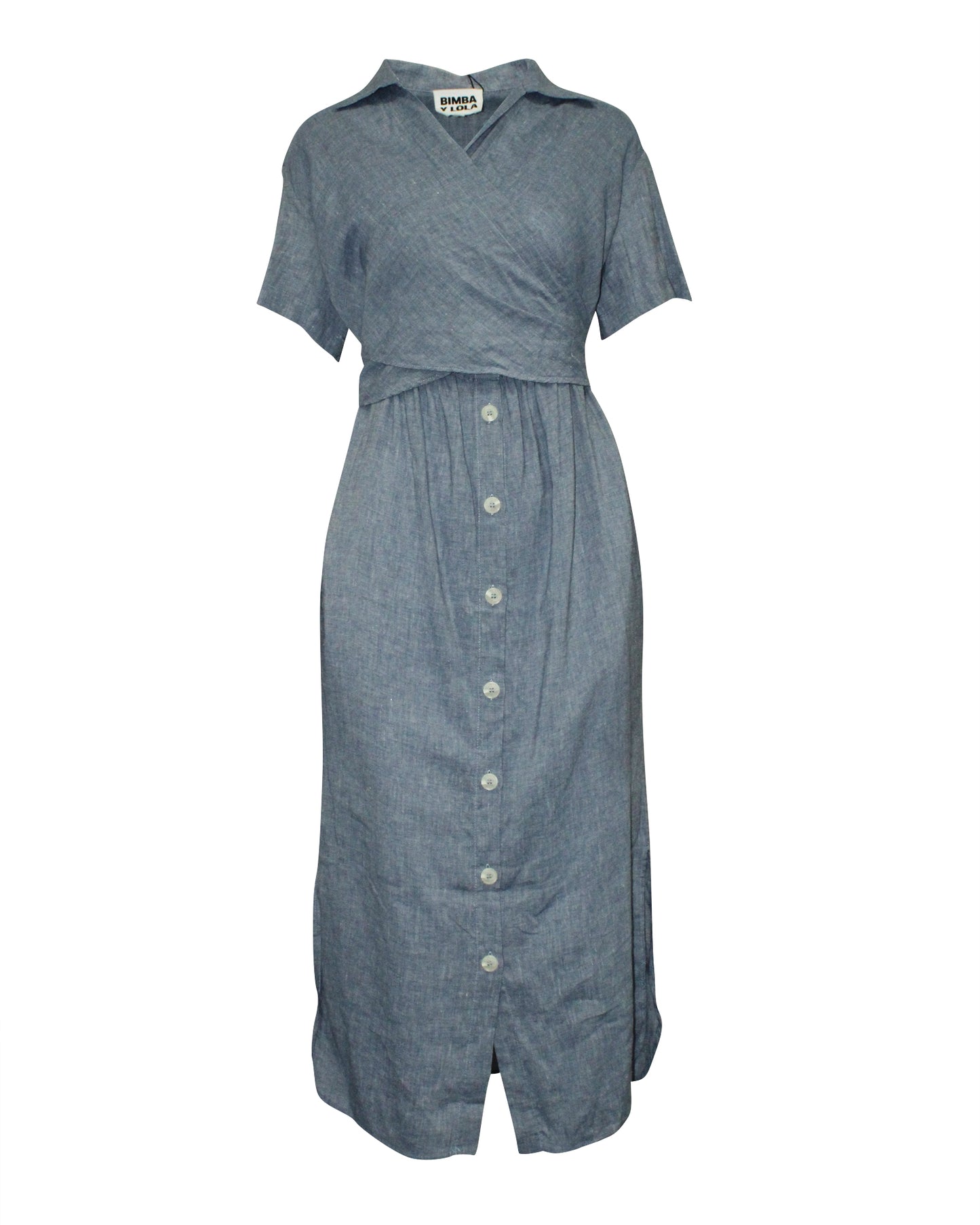 Indigo Blue Off-Shoulder Dress