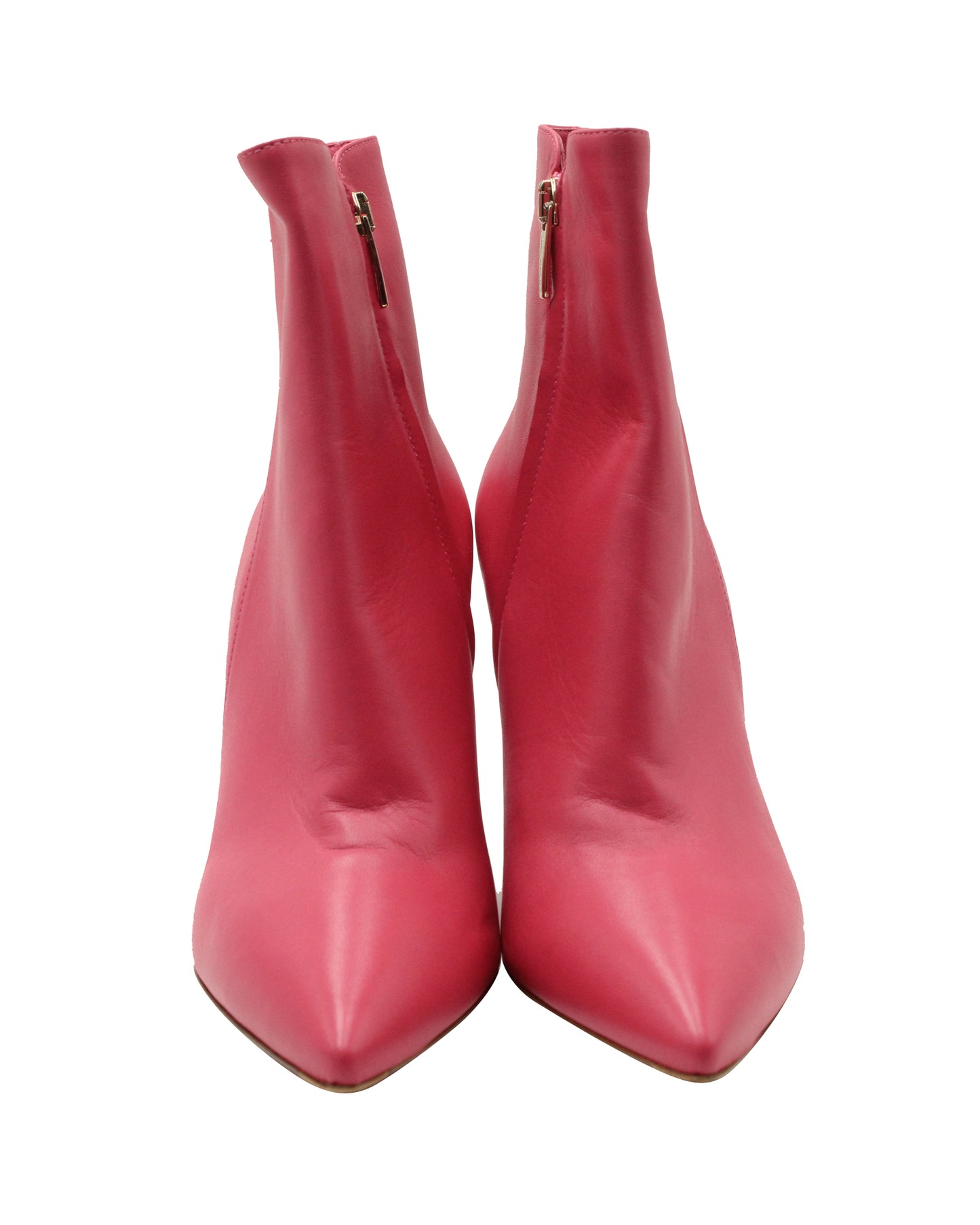 Pink Levy Leather High Heel Boots