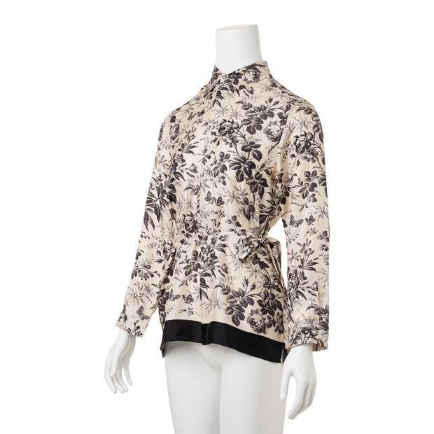 Floral Monochrome Collared Shirt