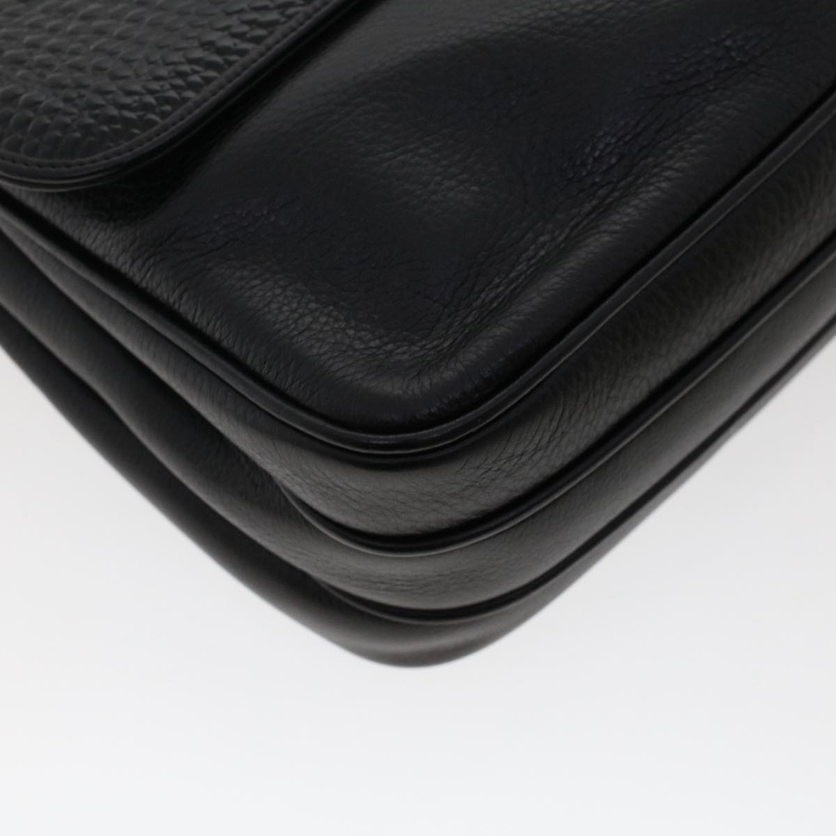 Bally Shoulder Bag Patent Leather Black Auth Fm2583