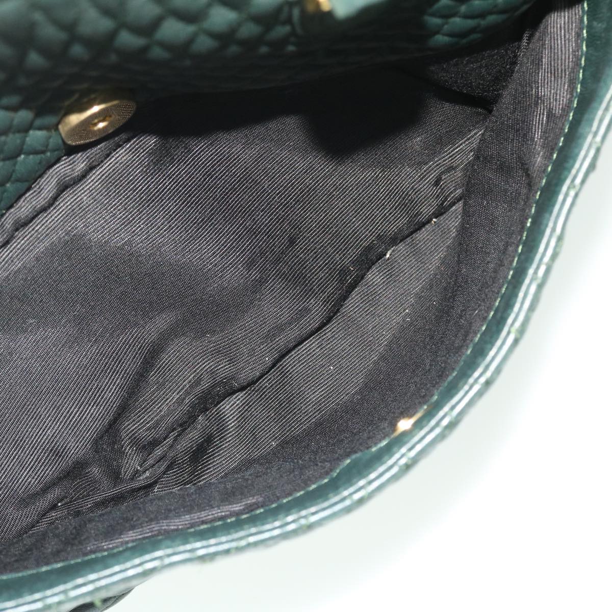 Bally Hand Bag Leather Green Auth Yb354