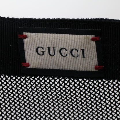 Gucci Gg Canvas Tiger Cap Pvc Leather M 58 Beige Black 426887 4hb13 Auth Yk7869