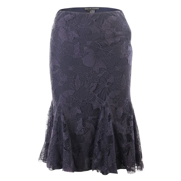 CONTEMPORARY DESIGNER Navy Lace Skirt