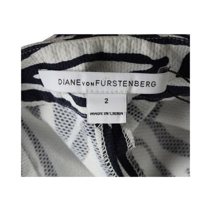 Diane Von Furstenberg Genesis Blue & White Stretch Pants