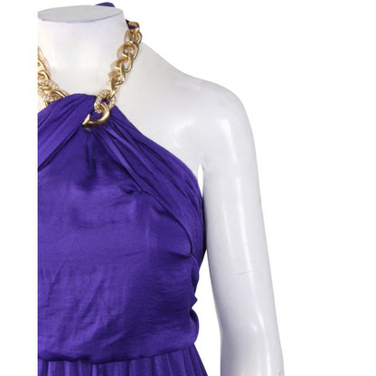 CONTEMPORARY DESIGNER Golden Shoulder Strap Long Dress