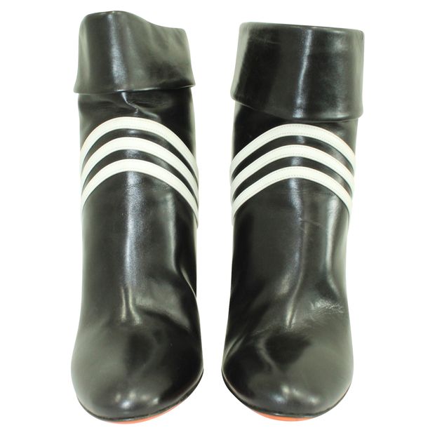 YOHJI YAMAMOTO Black Boots with White Stripes