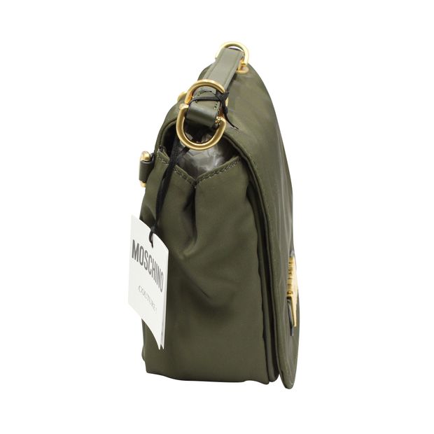 Moschino Dark Green Nylon Shoulder Bag