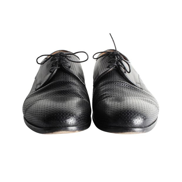 CONTEMPORARY DESIGNER Black Braided Lace-Up Shoes