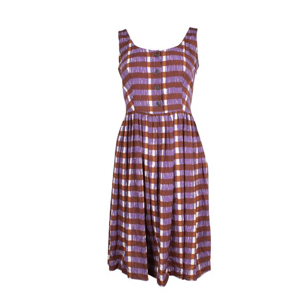 Prada Purple, Brown & Beige Sleevless Dress