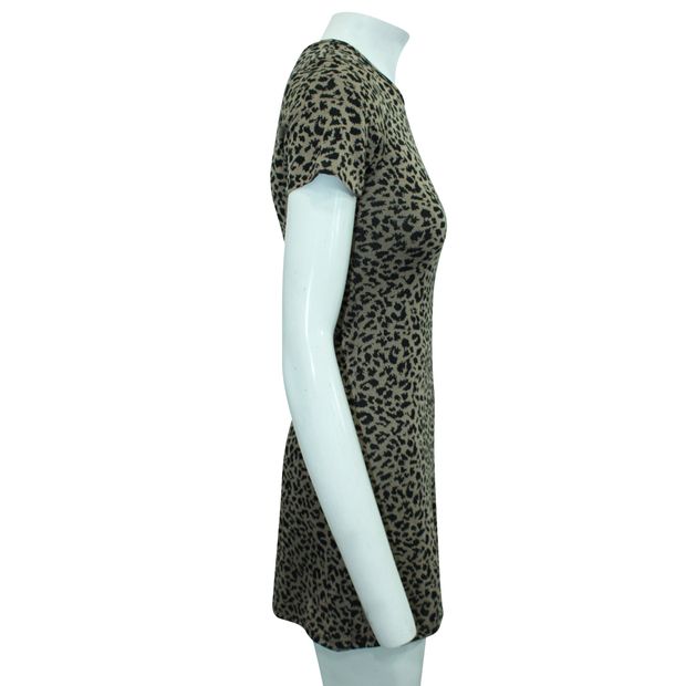 REFORMATION Mini Leopard Print Dress