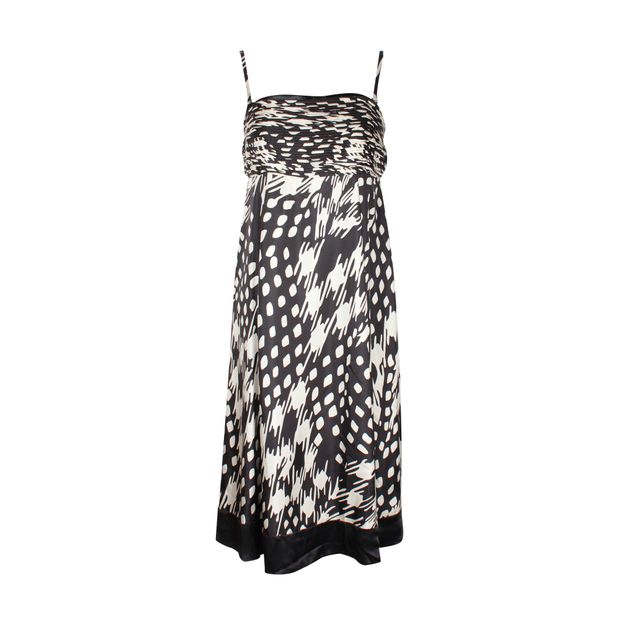 CONTEMPORARY DESIGNER Black & White Spaghetti Strap A-Line Dress