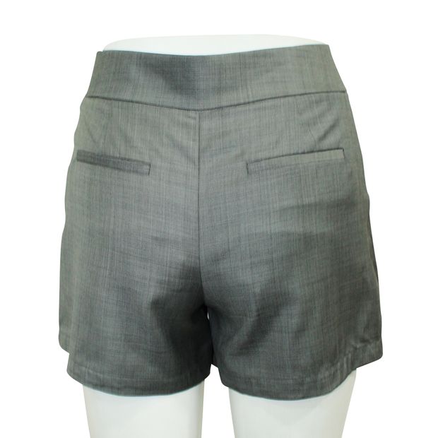 ALEXANDER WANG Grey Pleated Shorts