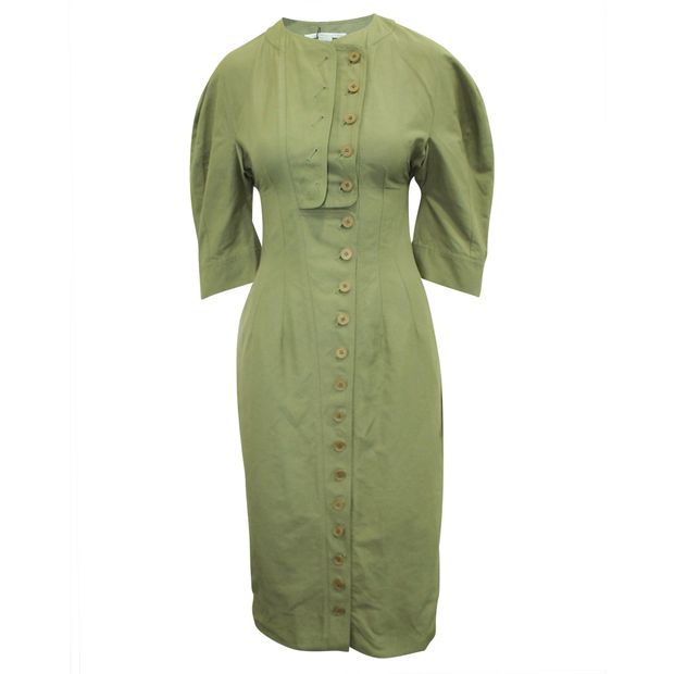 Stella Mccartney Khaki Dress With Buttons