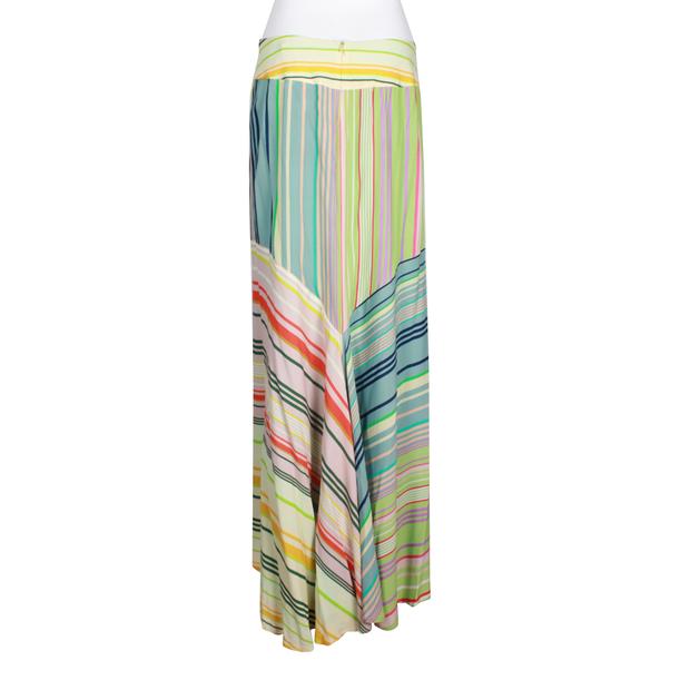 SILVIA TCHERASSI Beverly Multicolor Striped Skirt