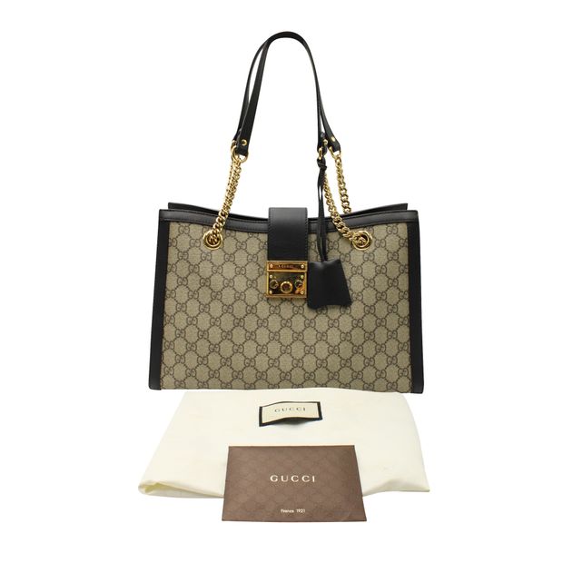 Gucci Gg Supreme Padlock Medium Bag