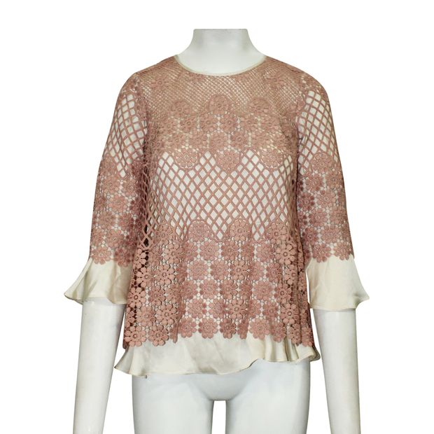 CONTEMPORARY DESIGNER Pale Pink Embroidered Blouse