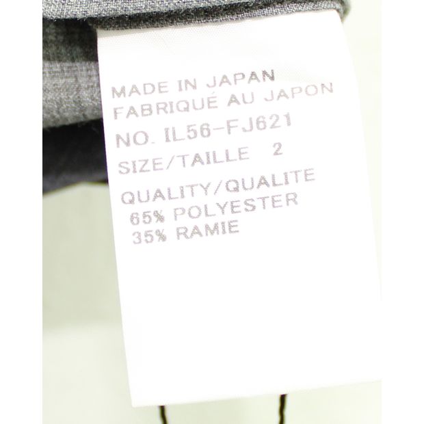 ISSEY MIYAKE Asymmetric Grey Top with Print