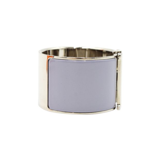 HermÃ¨s Extra Wide Clic Clac H Bracelet in Pastel Purple Enamel