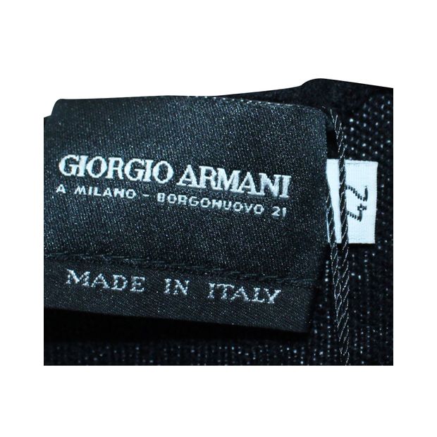 GIORGIO ARMANI Classic Black Woolen Top