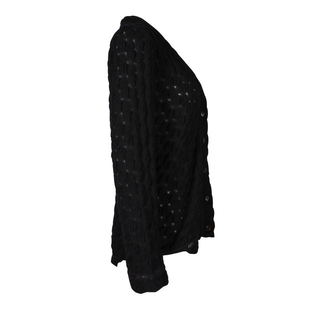 Missoni Button-Up Cardigan in Black Wool