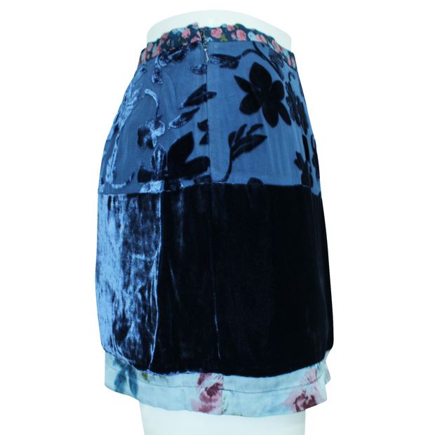 REFORMATION Patchwork Mini Skirt