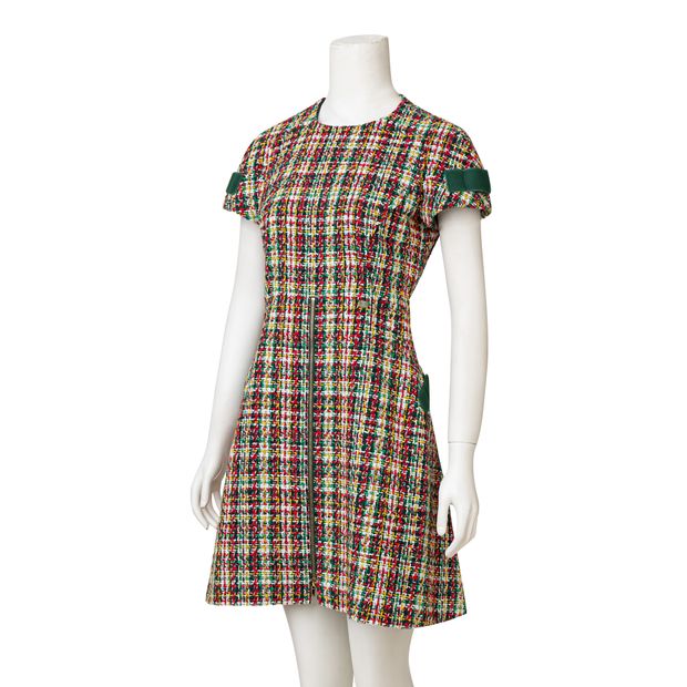 Chanel Sleeveless Tweed Midi Dress