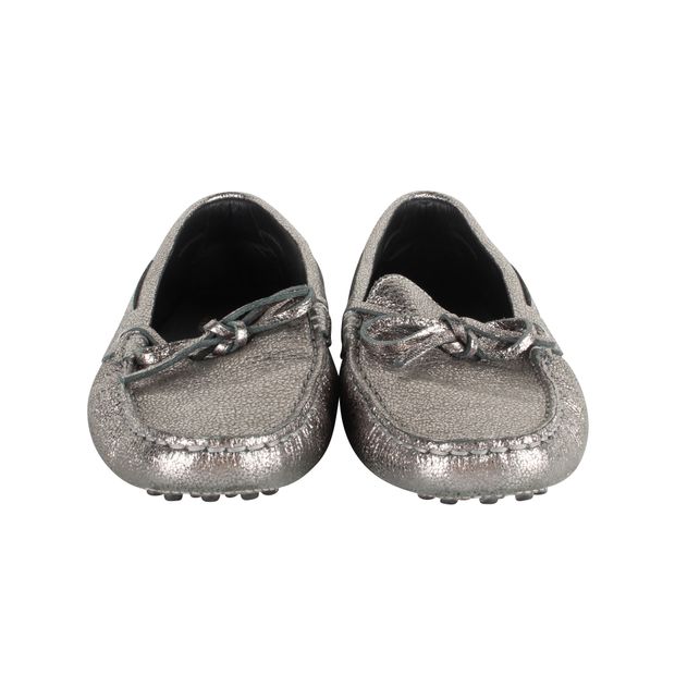 TOD'S Silver Loafers