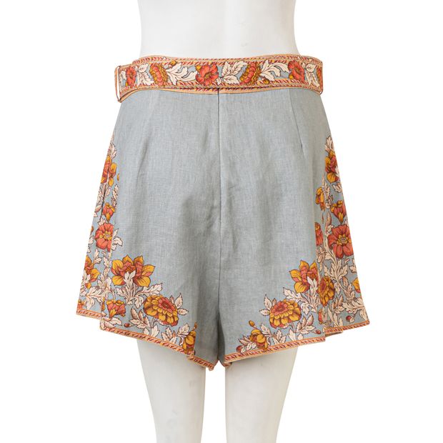 ZIMMERMANN Devi paisley linen shorts