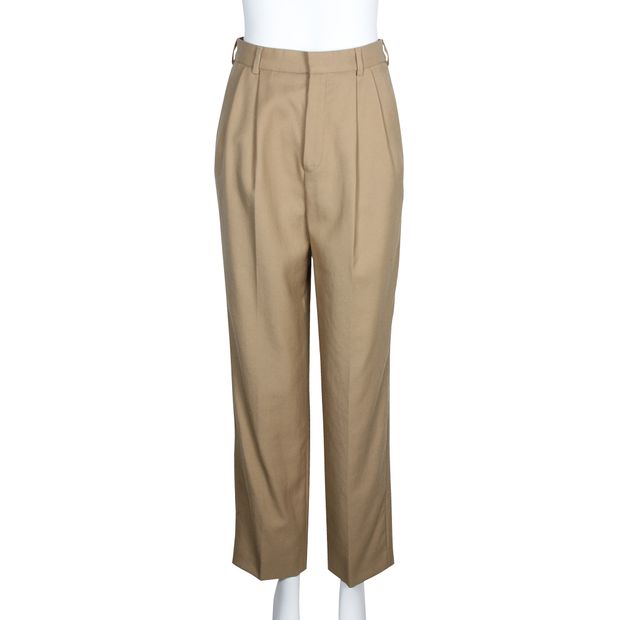 Saint Laurent Classic Light Brown Woolen Pants