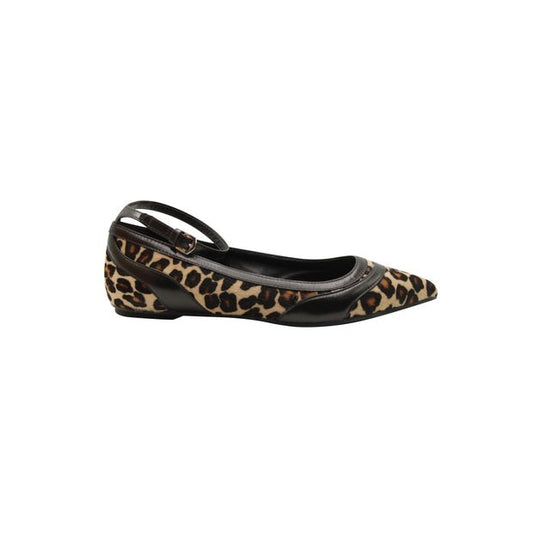 Tod'S Leopard Print Flats With Ankle Strap