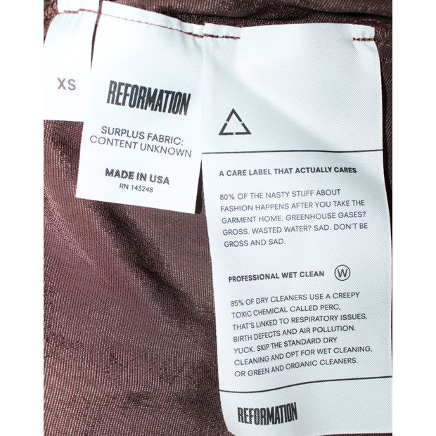 REFORMATION Dark Brown Velvet Wrap Midi Dress