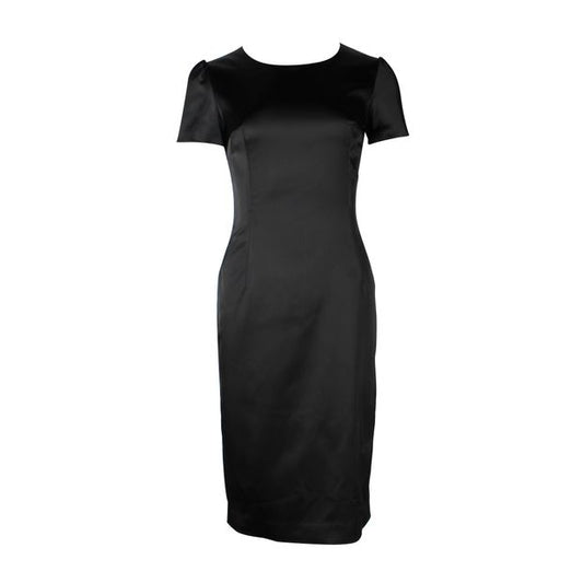 D&G Black Silky Dress With Leopard Lining