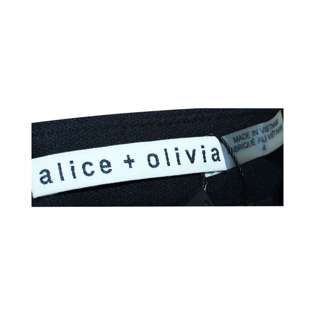 ALICE + OLIVIA Black Ruffle High Low Skirt