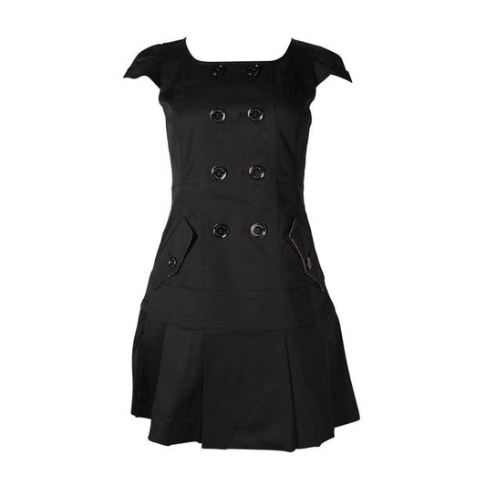 Black Cap Sleeved Mini Dress