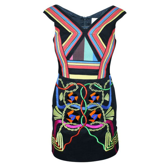 PETER PILOTTO Colorful Dress with Plastic Elements