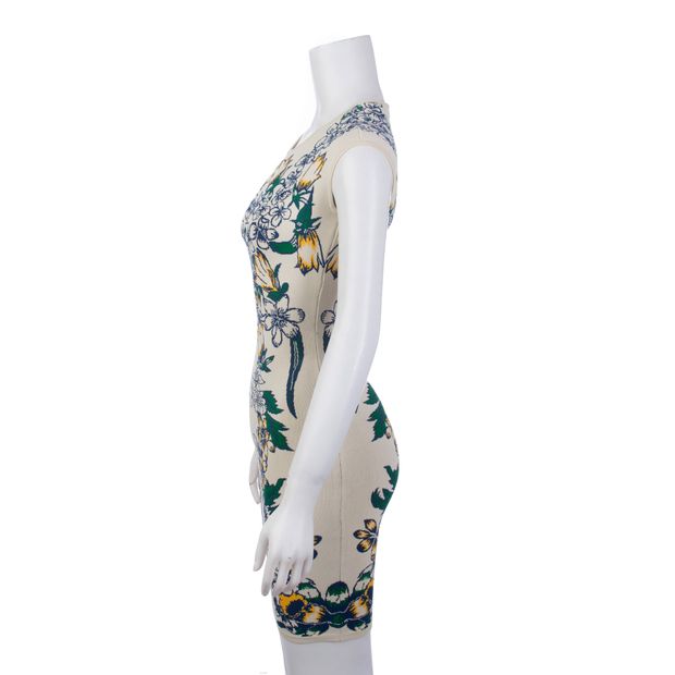 CONTEMPORARY DESIGNER Body Con Multi Print Floral Motif Dress