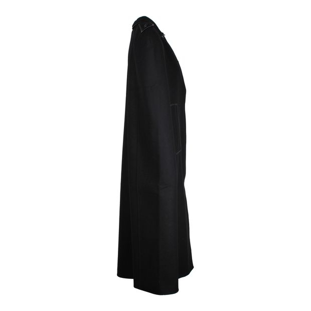 Valentino Garavani Long Cloak in Black Wool