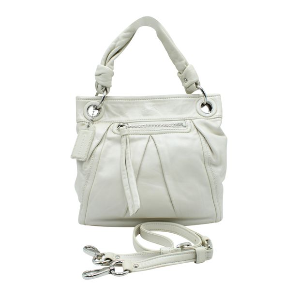 Coach Ivory Leather Top Handle Bag